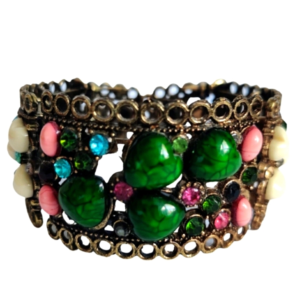Y2K Multicolor Hearts Bracelet
